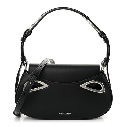 Off-White Calfskin Clam Shoulder Bag Black 1 of 9