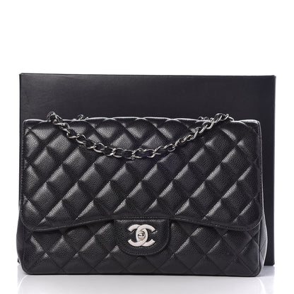 Chanel Caviar Quilted Jumbo Single Flap Black 9 of 9