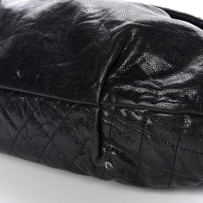 Chanel Crumpled Caviar Quilted Maxi Elastic Flap Black 15 of 15