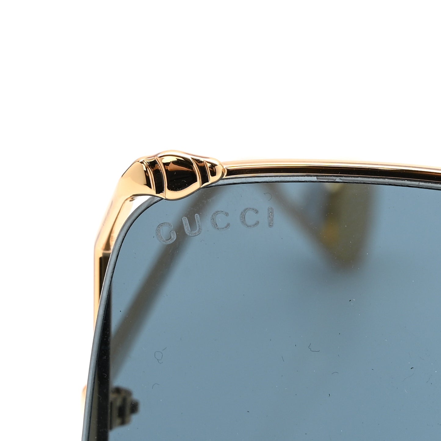 Oversized Round Sunglasses GG0252S Gold Brown