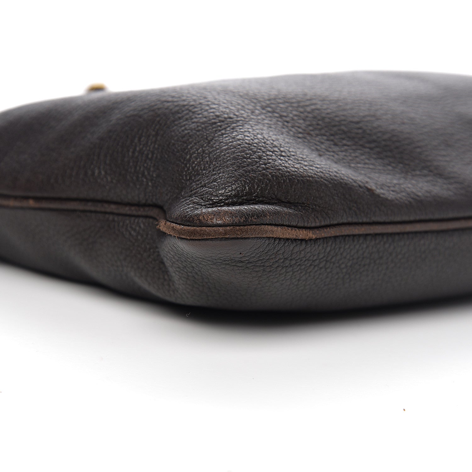 Prada Cervo Deerskin Flat Messenger Bag Ebano 10 of 12