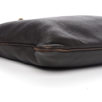 Prada Cervo Deerskin Flat Messenger Bag Ebano 10 of 12