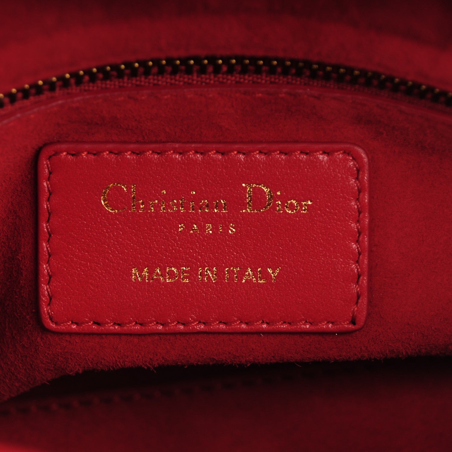Christian Dior Lambskin Studded Mini Supple Lady Dior Red 6 of 7