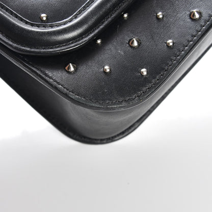 Alexander McQueen Calfskin Studded Small Padlock Crossbody Bag Black 8 of 12