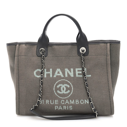 Chanel Mixed Fibers Small Deauville Tote Grey 1 of 12