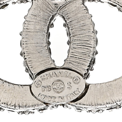 Chanel Crystal CC Earrings Silver 4 of 4