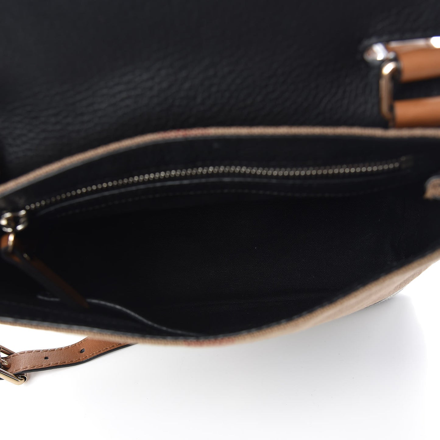 Mega Check Grainy Calfskin Gowan Messenger Bag Black