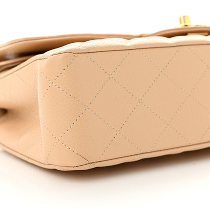 Chanel Caviar Quilted Medium Double Flap Beige 9 of 12