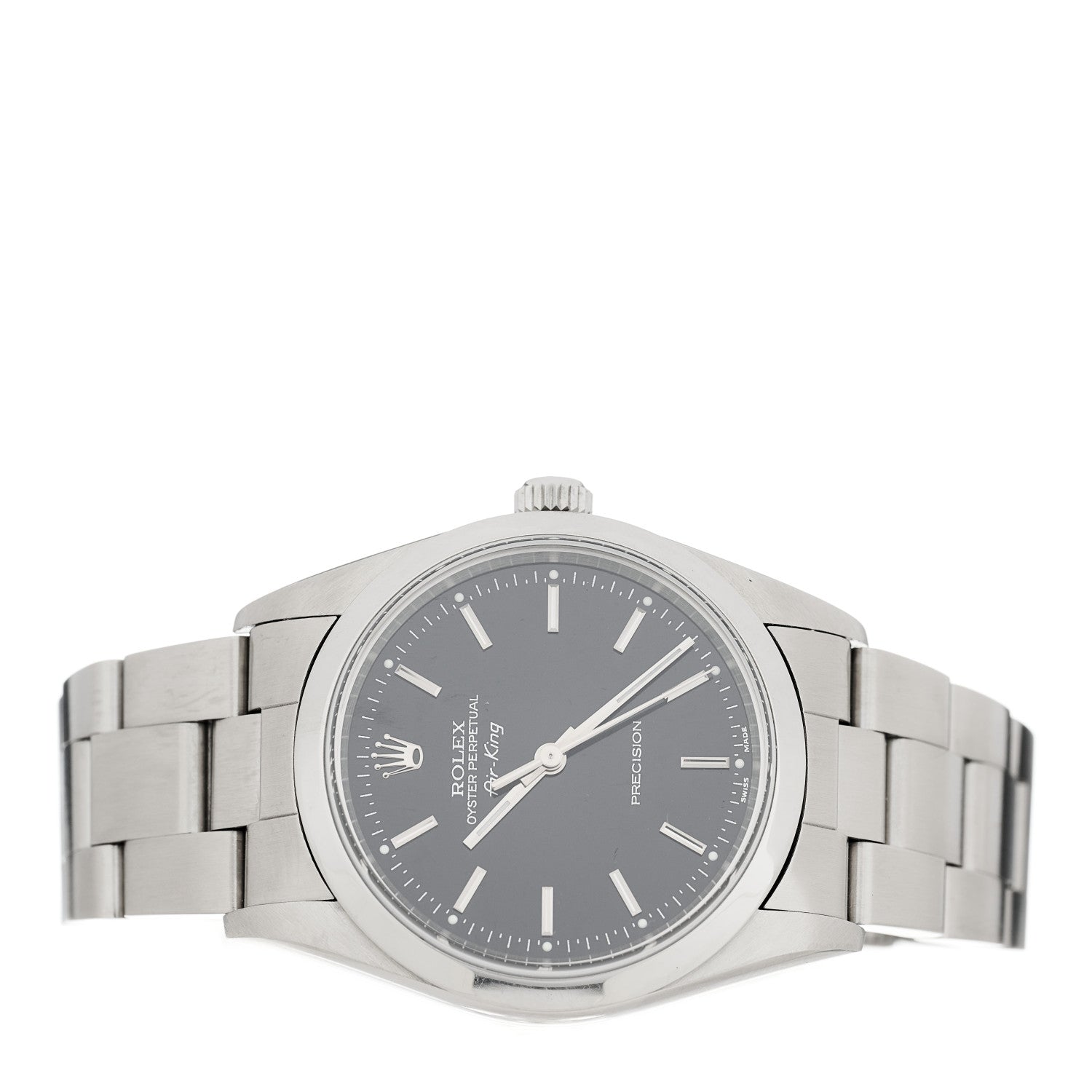 Rolex Stainless Steel 34mm Air-King Oyster Perpetual Precision Watch Black 14000 2 of 4