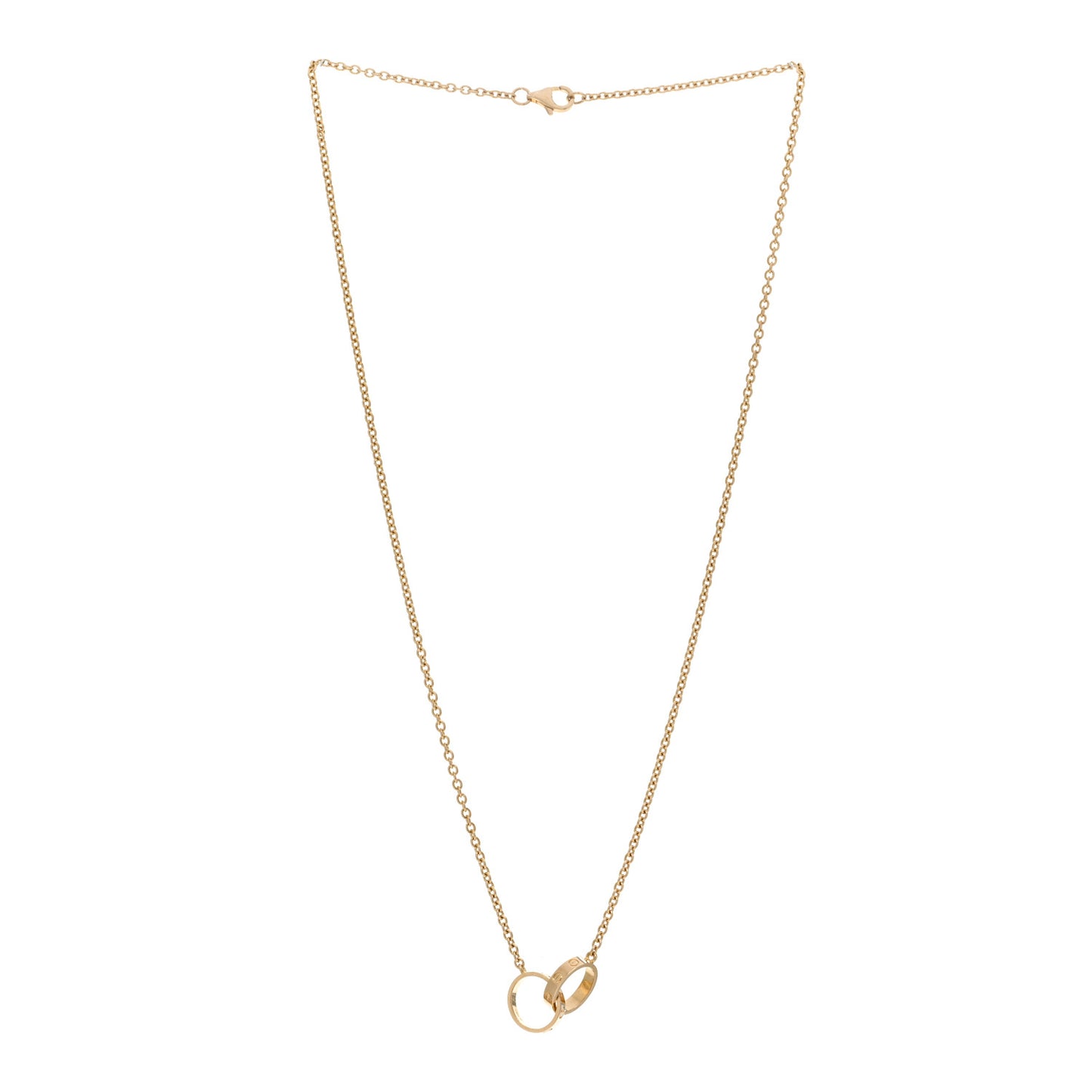 18K Yellow Gold Interlocking LOVE Necklace