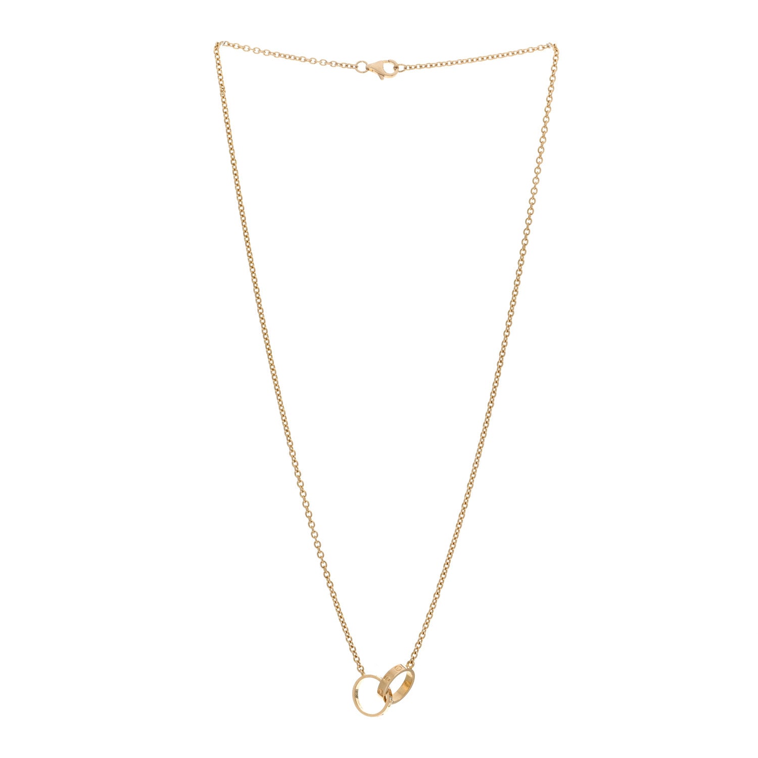 Cartier 18K Yellow Gold Interlocking LOVE Necklace 3 of 4