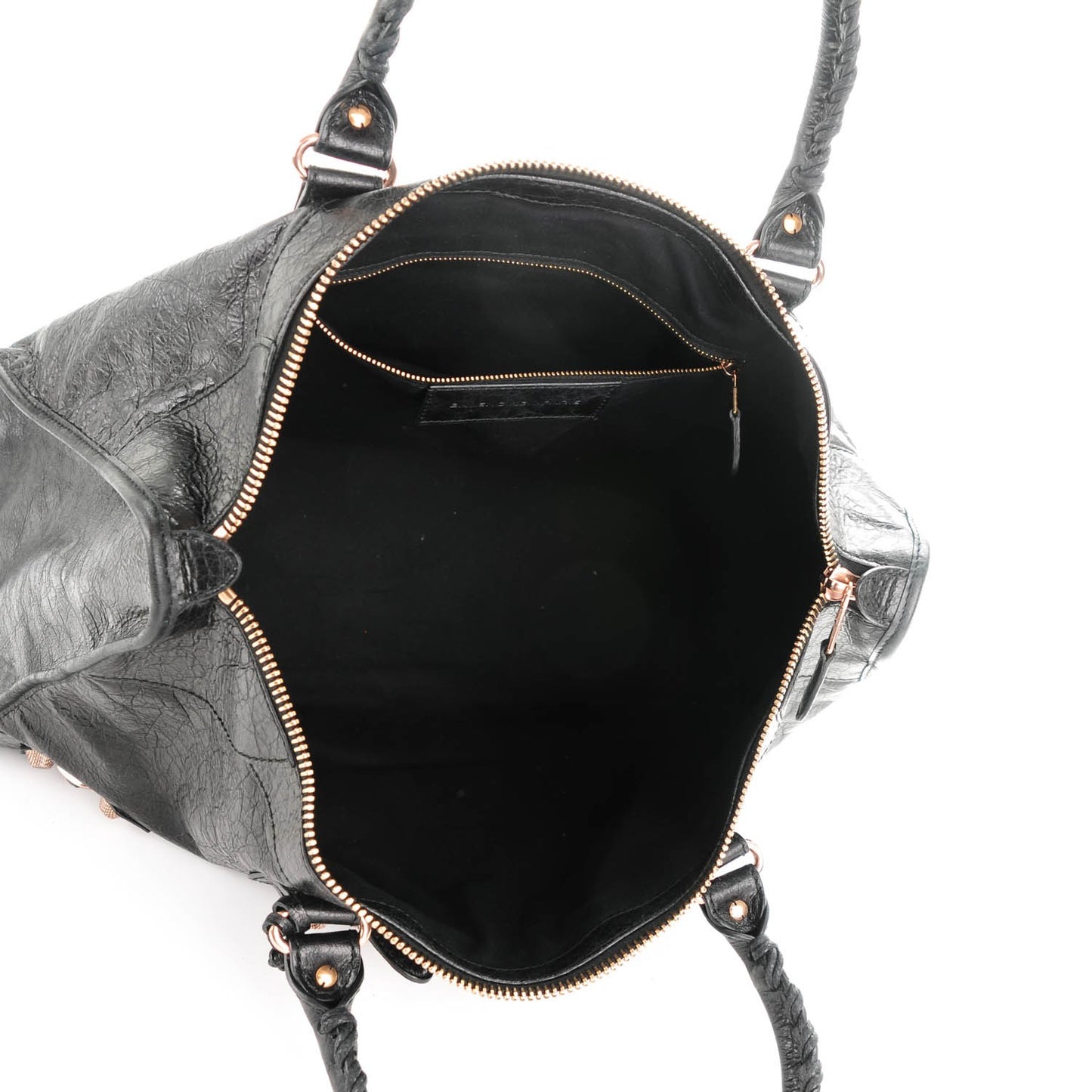 Agneau Giant 12 Rose Gold Hardware Work Black