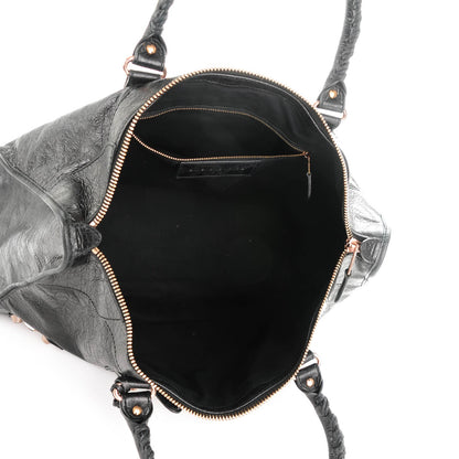 Balenciaga Agneau Giant 12 Rose Gold Hardware Work Black 6 of 9