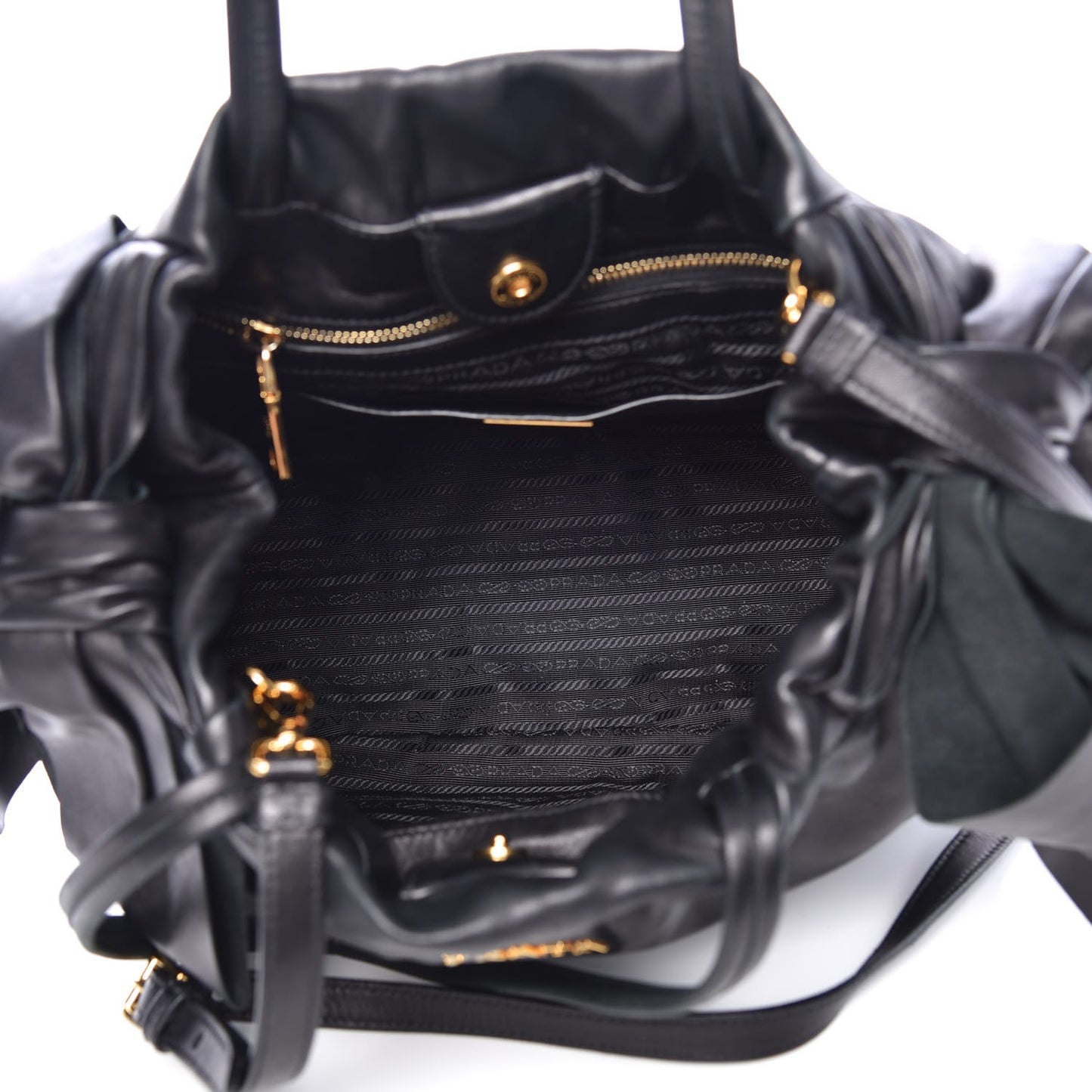 Nappa Bow Tote Black