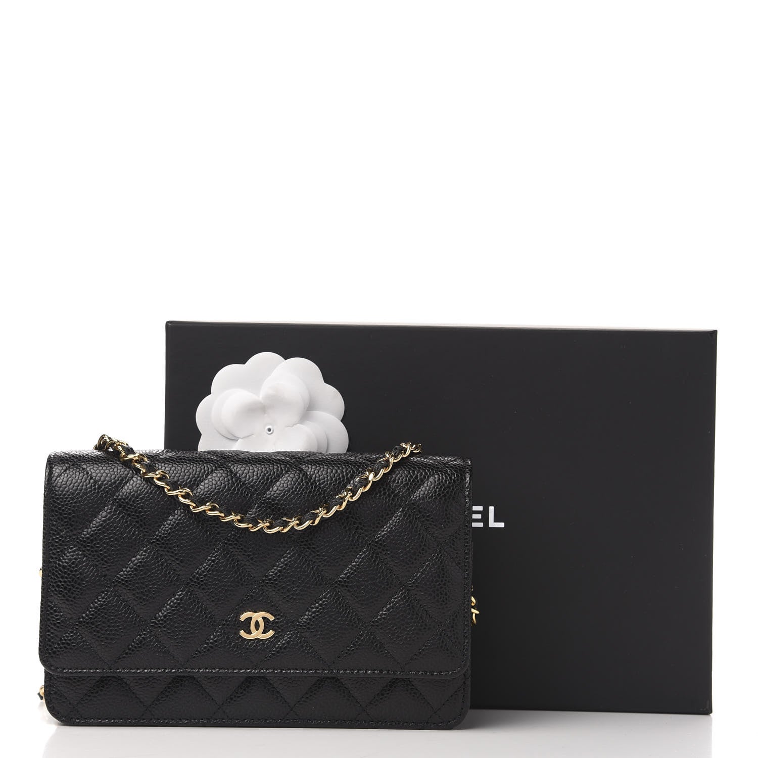 Chanel Caviar Quilted Wallet On Chain WOC Black 12 of 12