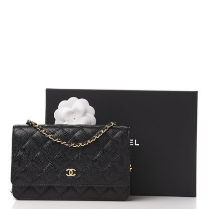 Chanel Caviar Quilted Wallet On Chain WOC Black 12 of 12