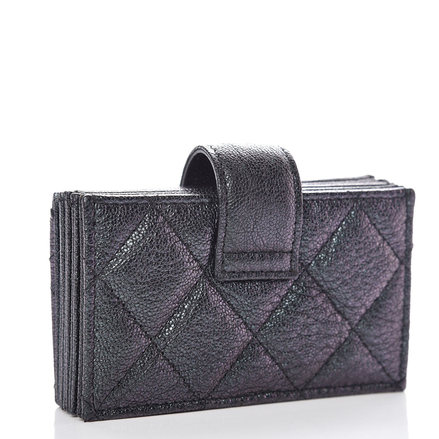 Chanel Iridescent Caviar Quilted Card Holder Black 3 of 8