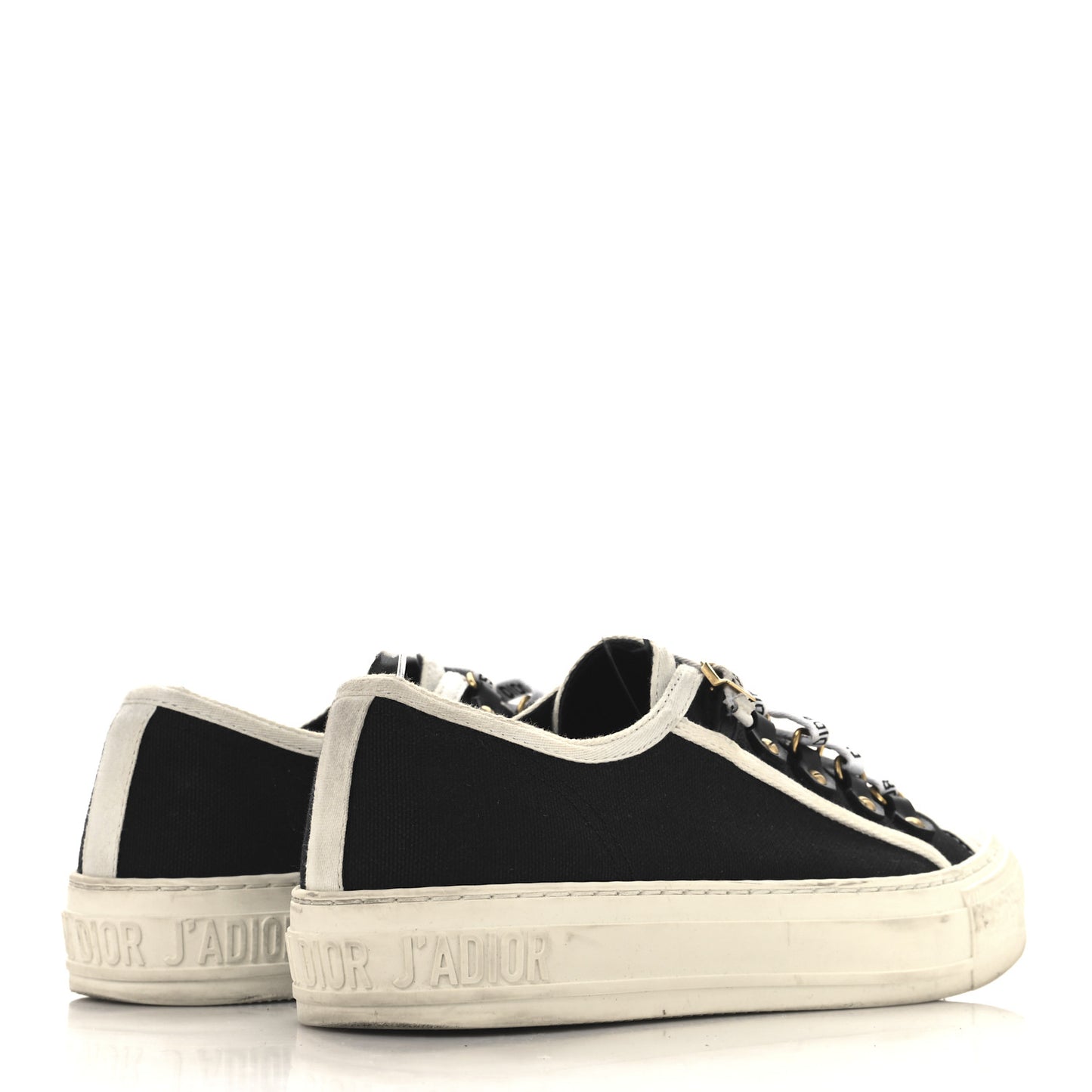 Canvas Walk'N'Dior Low Top Sneakers 37.5 Black