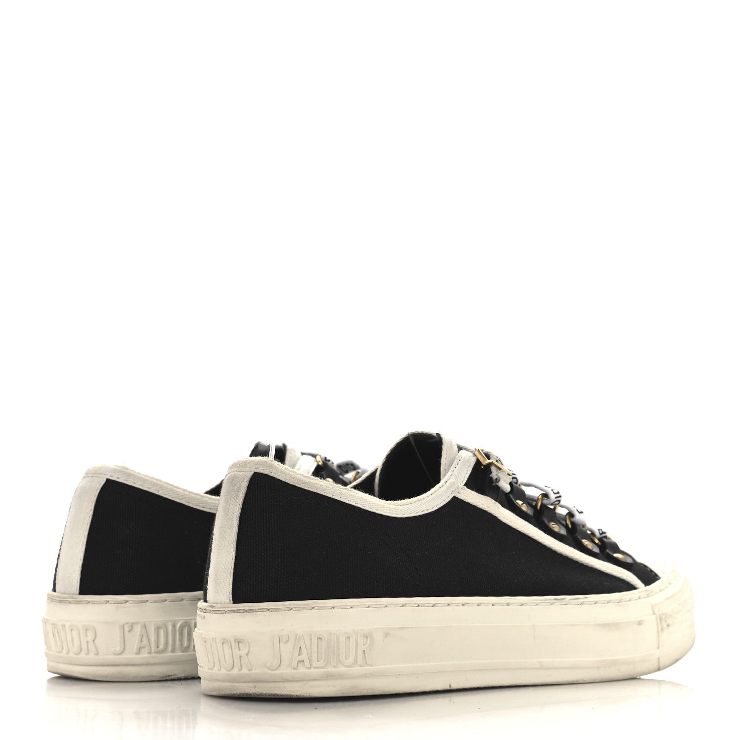 Christian Dior Canvas Walk'N'Dior Low Top Sneakers 37.5 Black 5 of 9