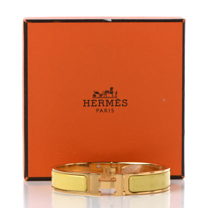 Hermes Enamel Narrow Clic Clac H Bracelet GM Jaune D'Or 7 of 7