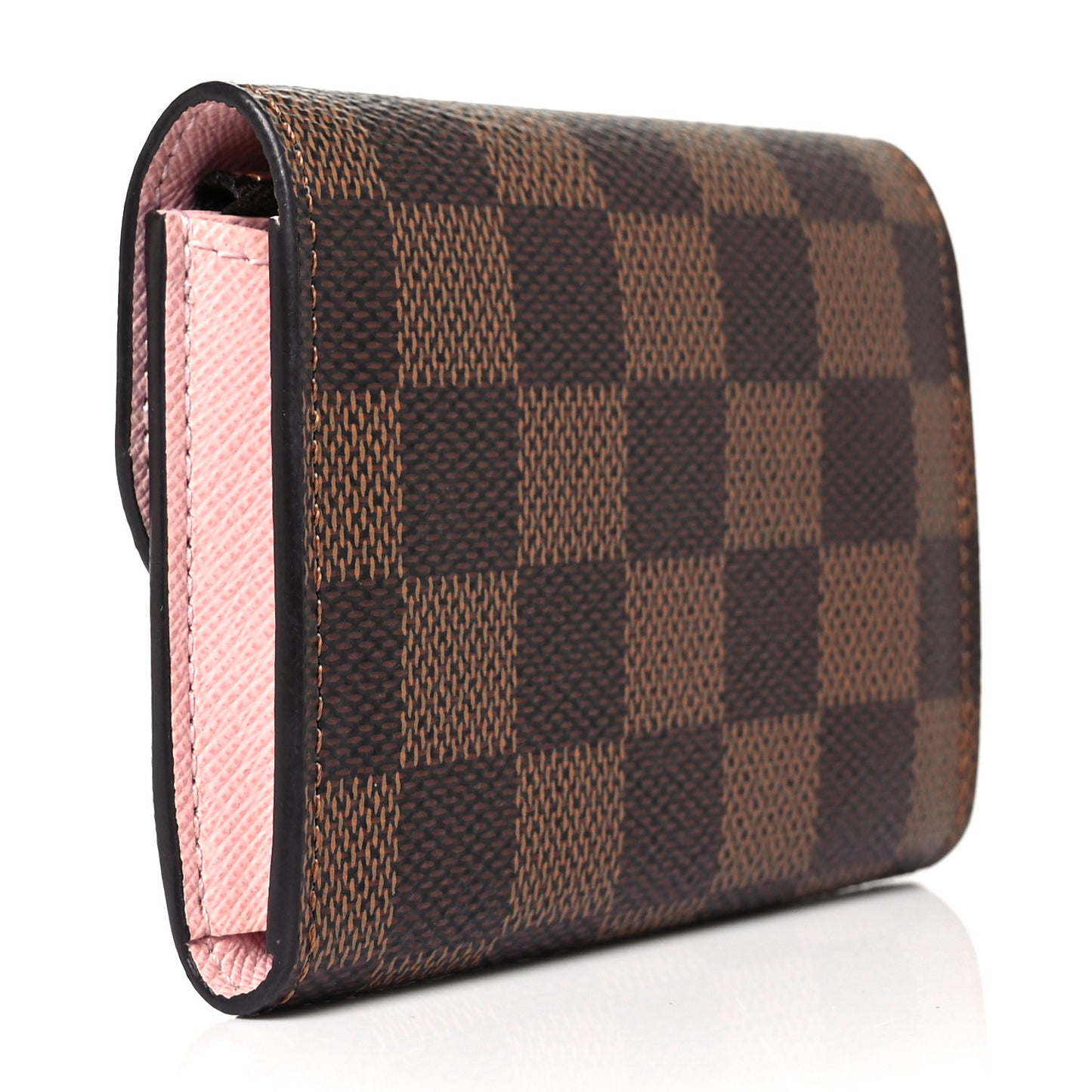 Damier Ebene Rosalie Coin Purse Rose Ballerine