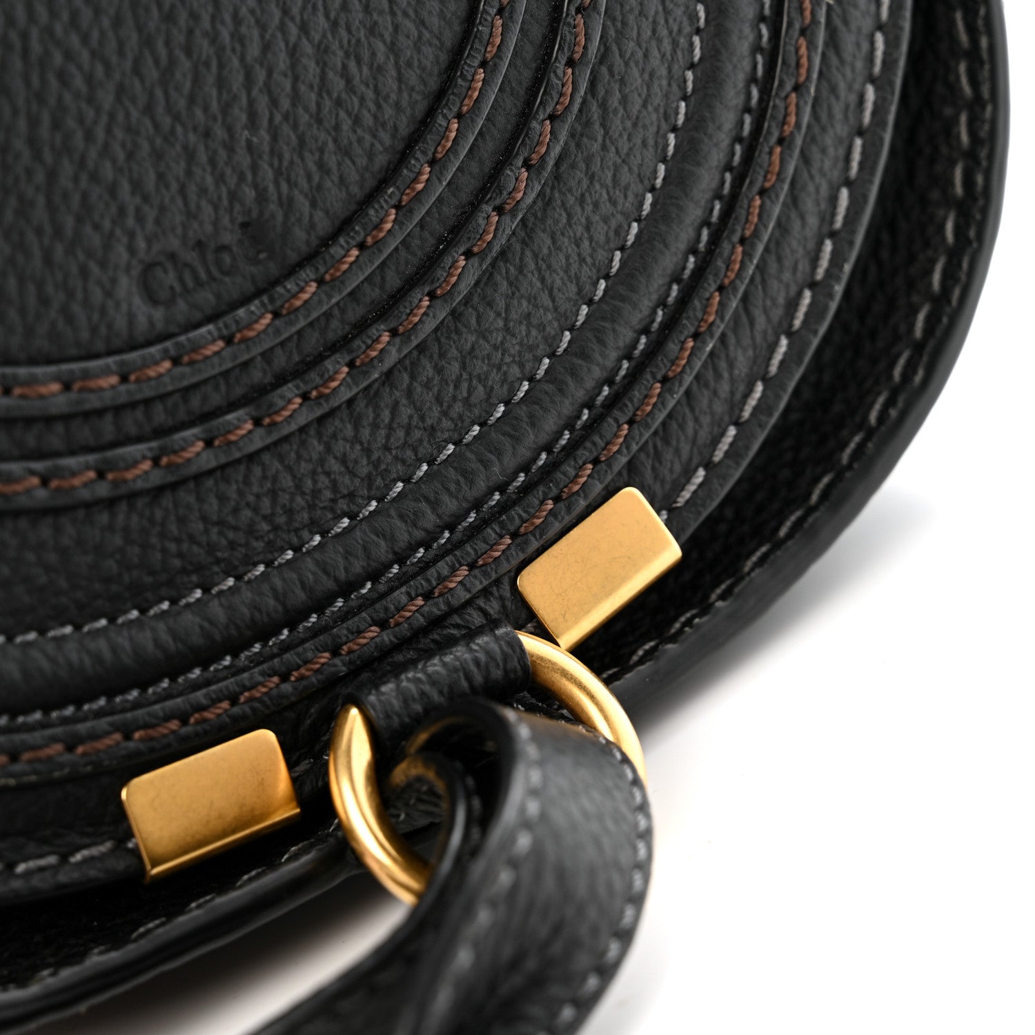 Chloe Calfskin Mini Marcie Round Crossbody Bag Black 10 of 12