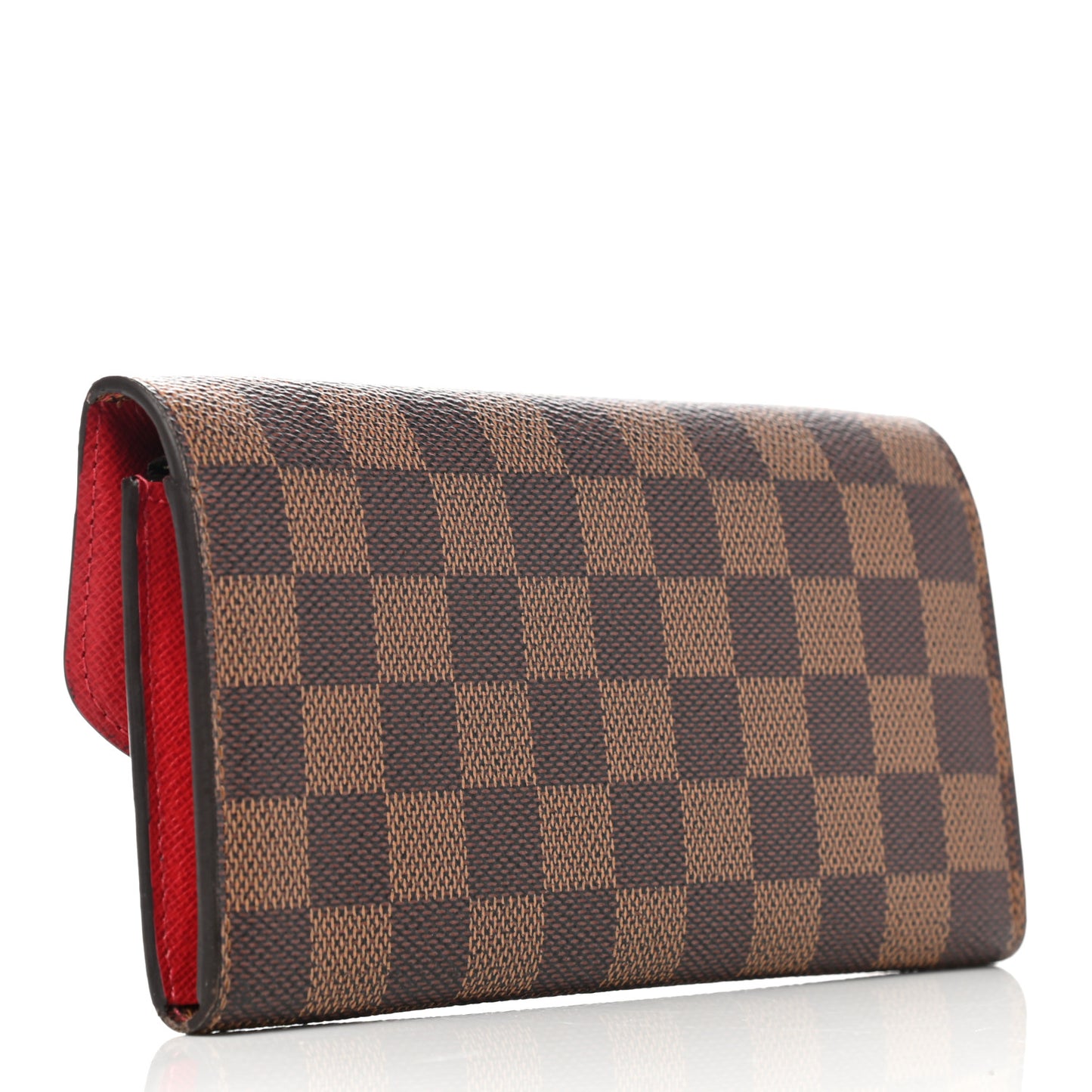 Damier Ebene Emilie Wallet Red