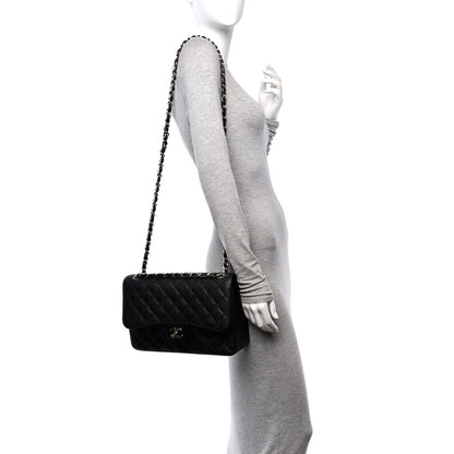 Chanel Caviar Quilted Jumbo Double Flap Black 2 of 12