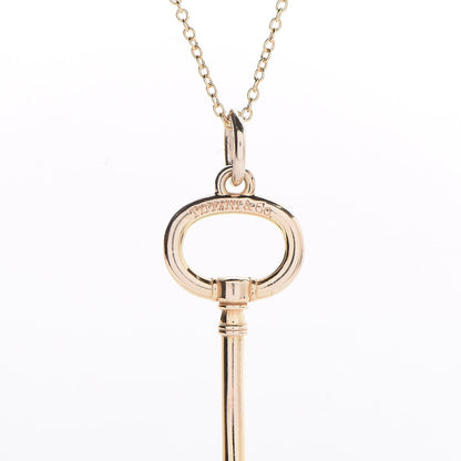 Tiffany 18K Rose Gold Small Oval Key Pendant Necklace 5 of 8