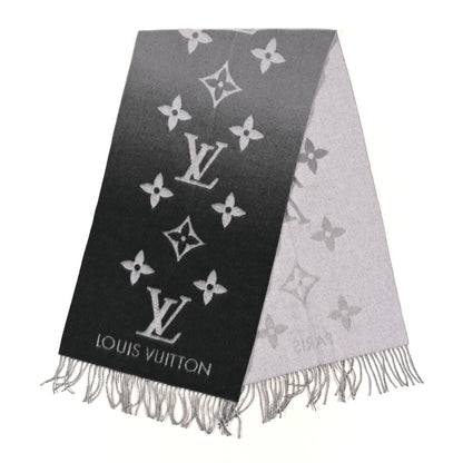 Louis Vuitton Cashmere Monogram Gradient Reykjavik Scarf Grey 2 of 3