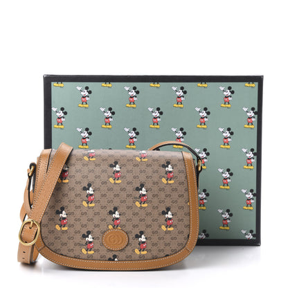 Gucci X DISNEY Mini Vintage GG Supreme Monogram Mickey Mouse Small Flap Messenger Bag Beige Vintage Sun Oil 11 of 11