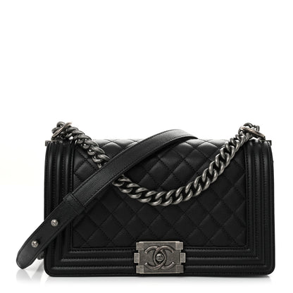 Chanel Caviar Quilted Medium Boy Flap Black 1 of 10