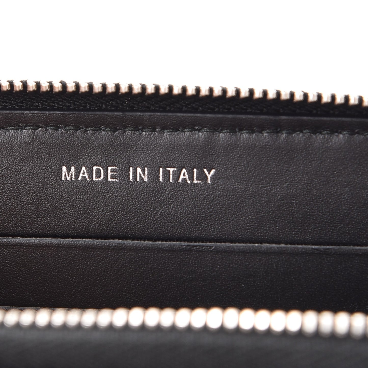 Lambskin Camellia Studded Zip Around Wallet Black