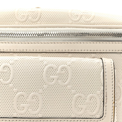 Gucci Calfskin GG Tennis Embossed Pocket Belt Bag Mystic White 8 of 15