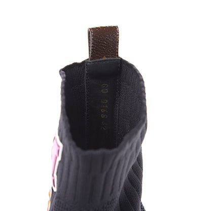 Louis Vuitton Stretch Fabric LV Black Heart Sock Sneaker 42 Black 8 of 9
