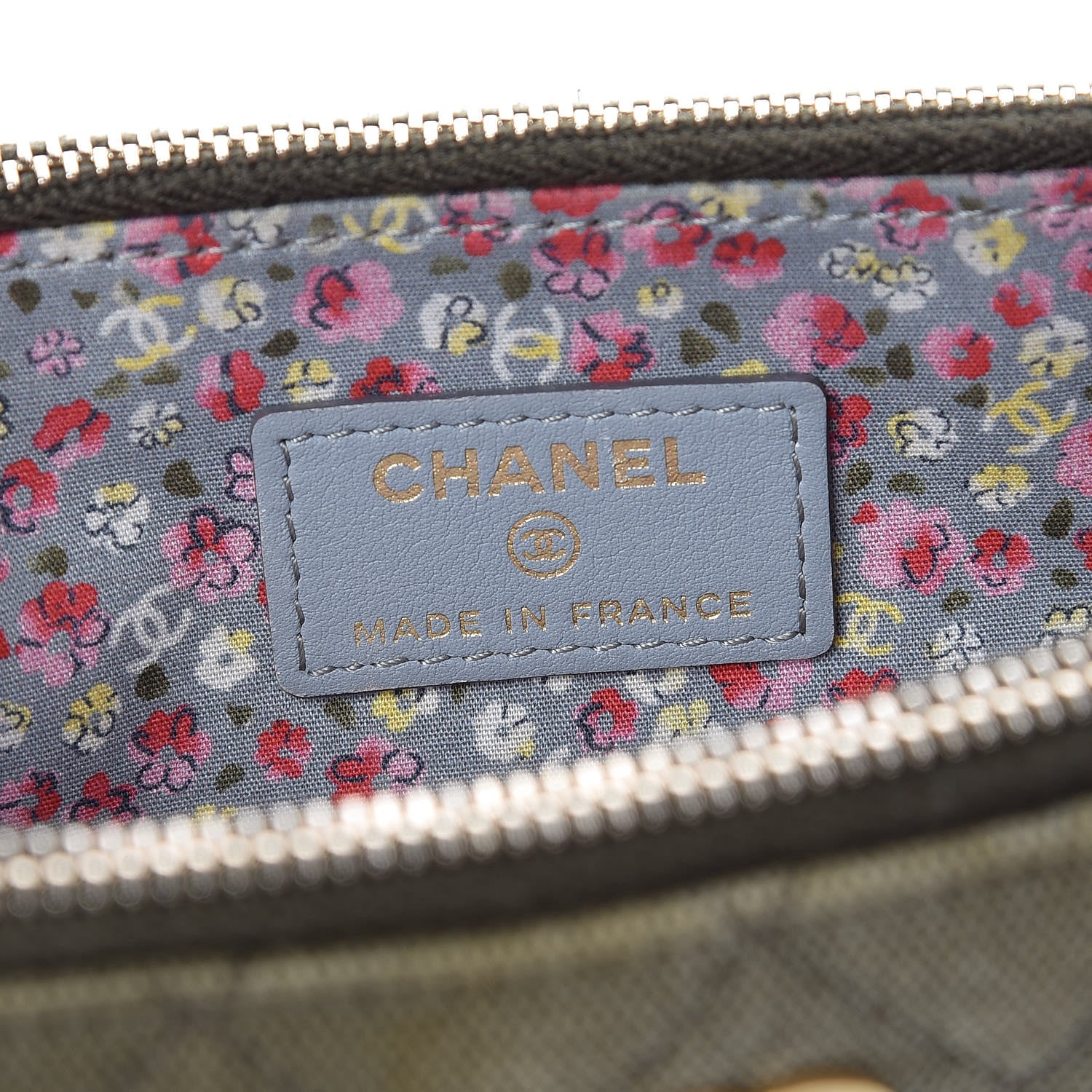 Chanel Canvas Quilted Coco Cuba Small Clutch With Chain Khaki 8 of 12