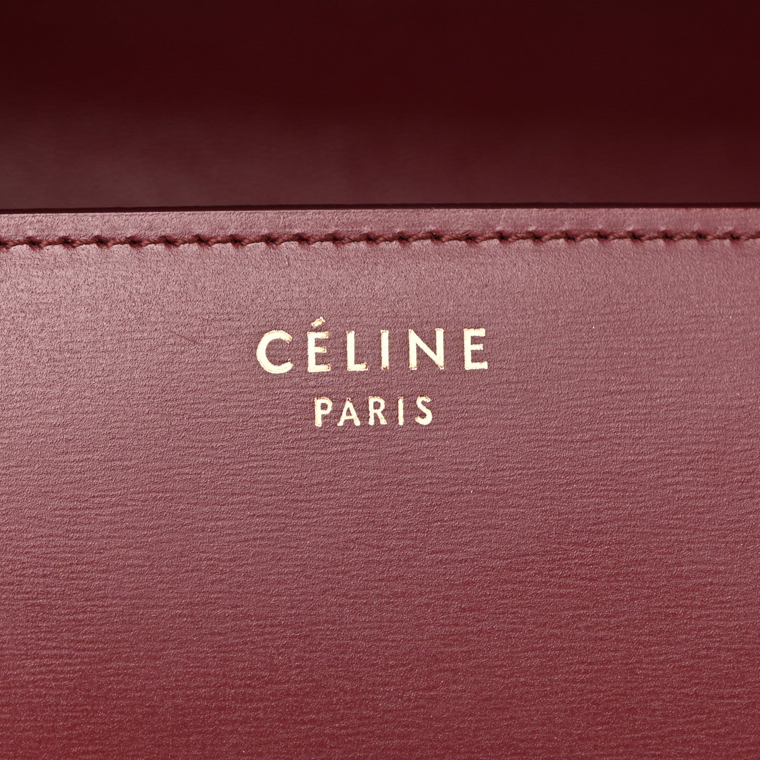 Celine Box Calfskin Medium Classic Box Flap Bag Burgundy 6 of 12