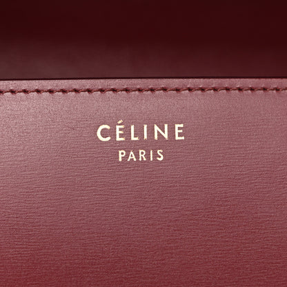 Celine Box Calfskin Medium Classic Box Flap Bag Burgundy 6 of 12