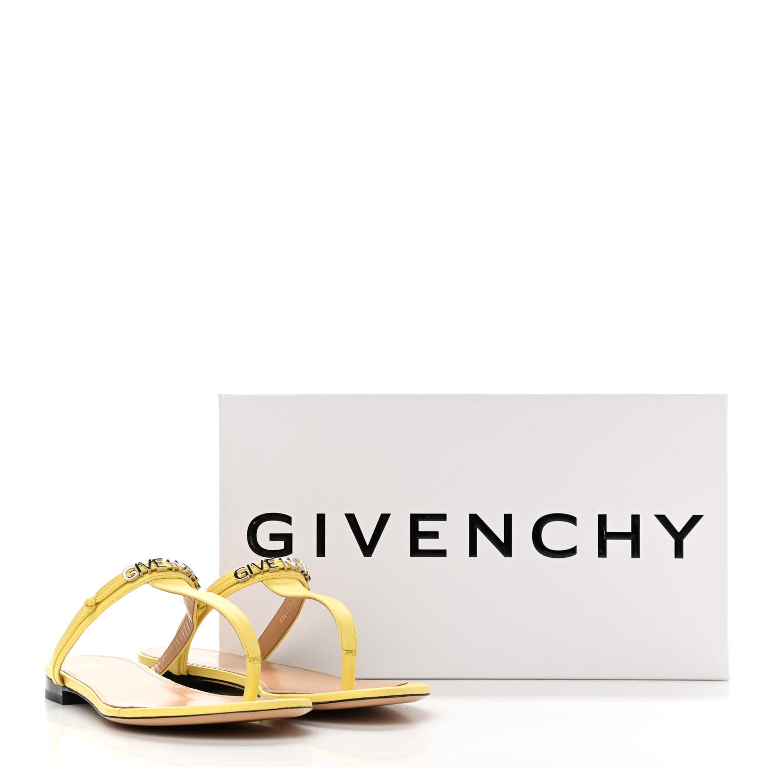 Givenchy Calfksin Elba Thong Sandals 39 Pale Yellow 9 of 9