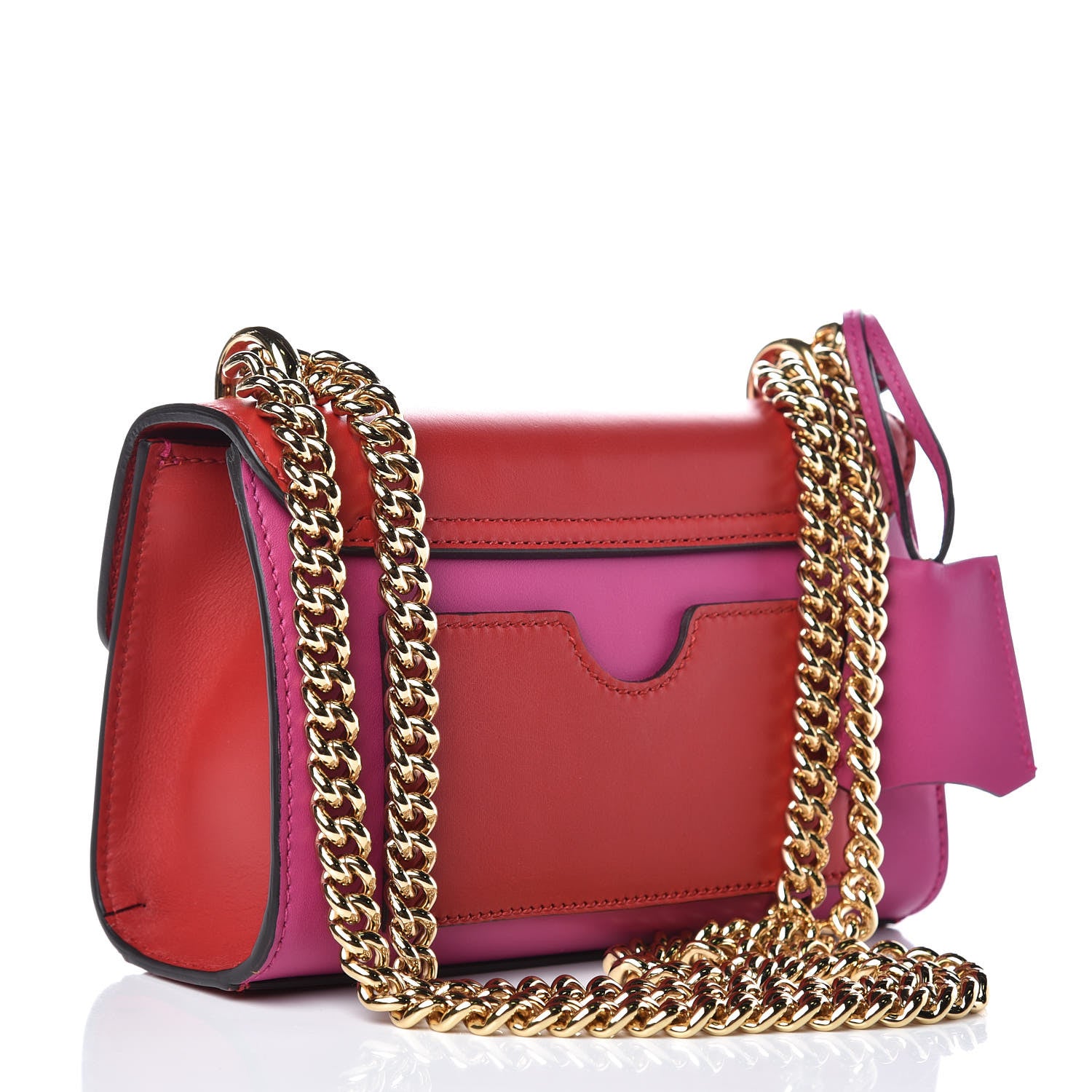 Gucci Calfskin Small Padlock Shoulder Bag New Rosette Hibiscus Red 3 of 11