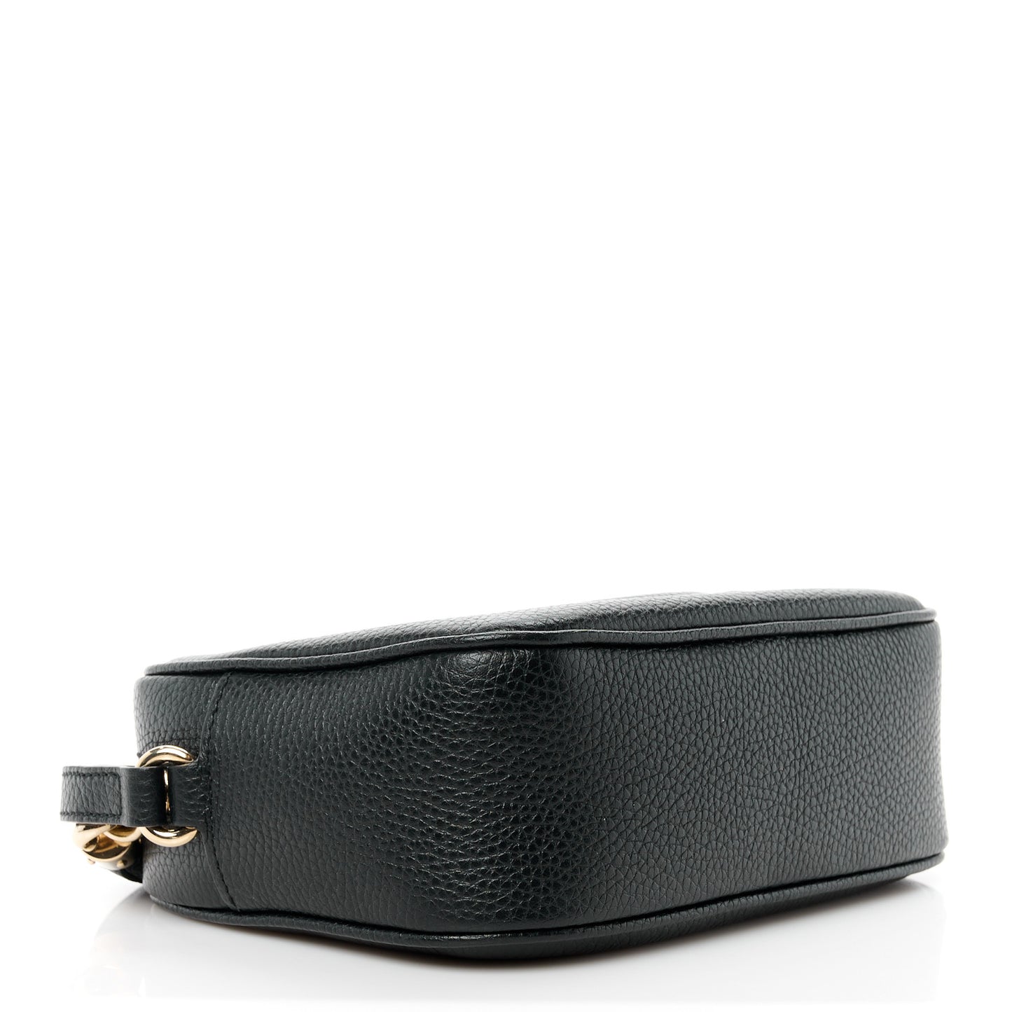 Pebbled Calfskin Small Soho Disco Bag Black