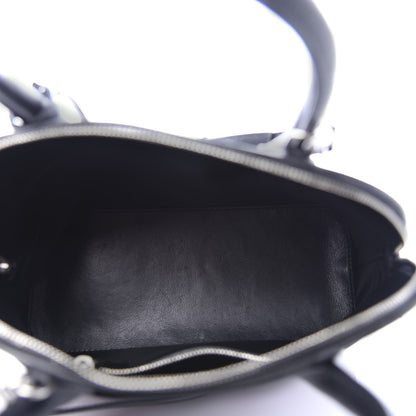 Balenciaga Signature Grained Calfskin Logo S Ville Top Handle Bag Black Rose Shocking 4 of 9