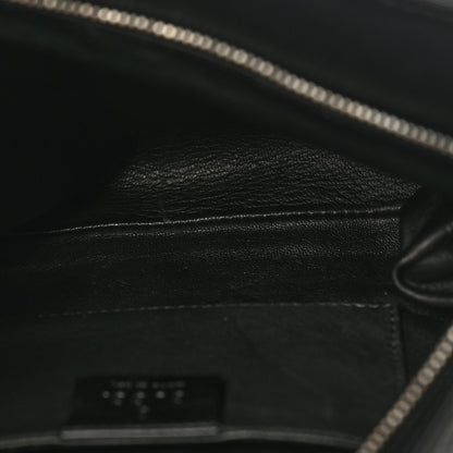 Gucci Snakeskin Bamboo Croisette Clutch Black Blue 6 of 10