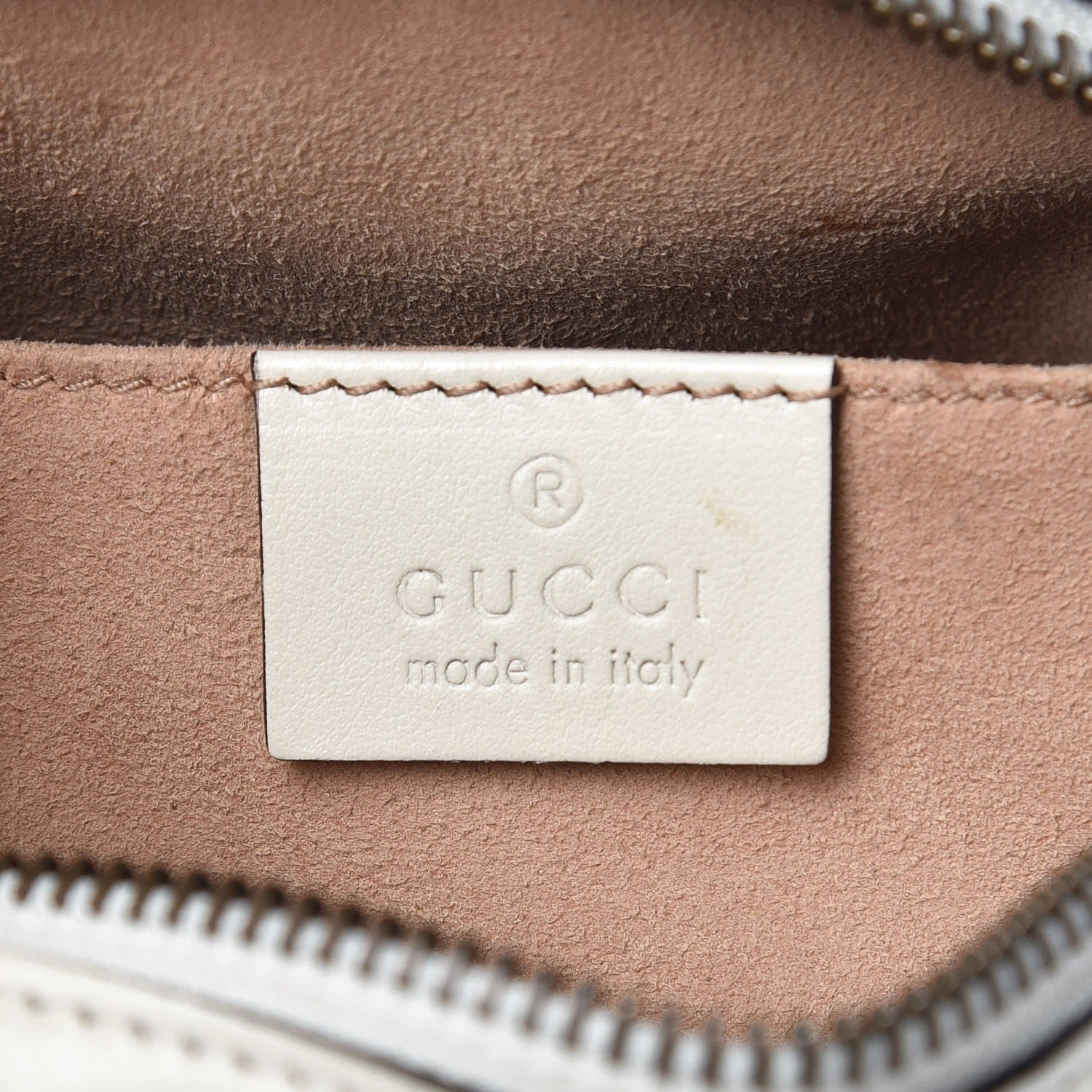 Gucci Calfskin Matelasse Mini GG Marmont Chain Shoulder Bag White 6 of 12