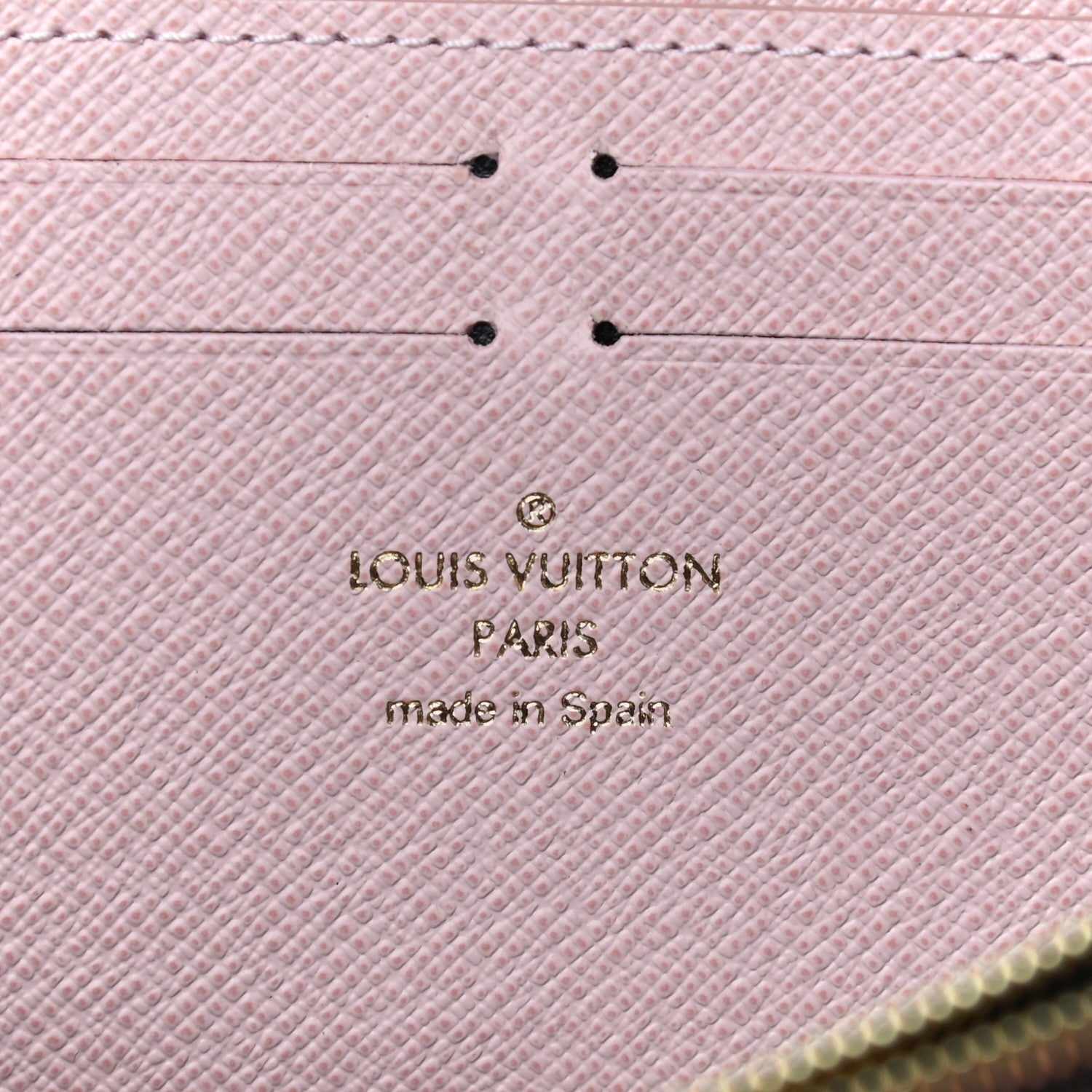 Louis Vuitton Damier Ebene Clemence Wallet Rose Ballerine 8 of 14