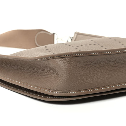 Hermes Taurillon Clemence Evelyne III PM Etoupe 6 of 9