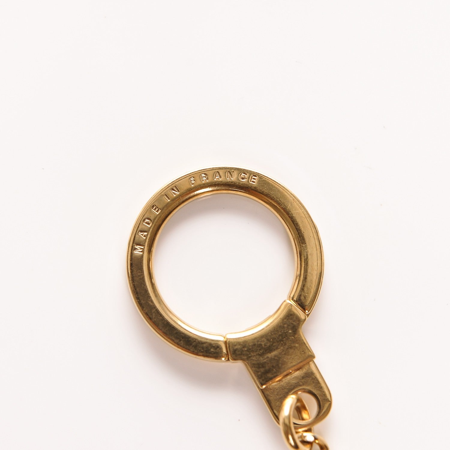 Louis Vuitton Metal Pochette Extender Key Ring Chain Gold 4 of 5
