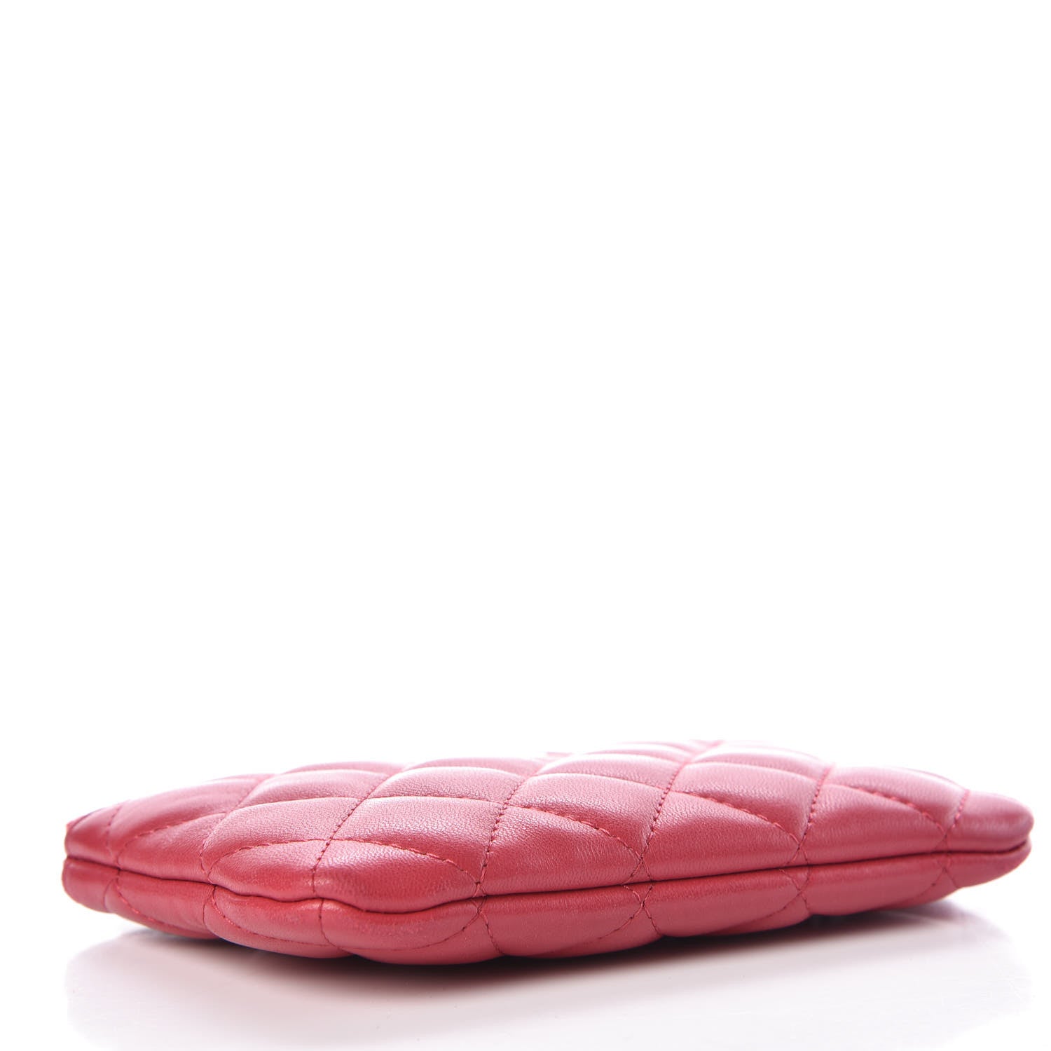 Chanel Lambskin Quilted Small Cosmetic Case Dark Pink 4 of 12
