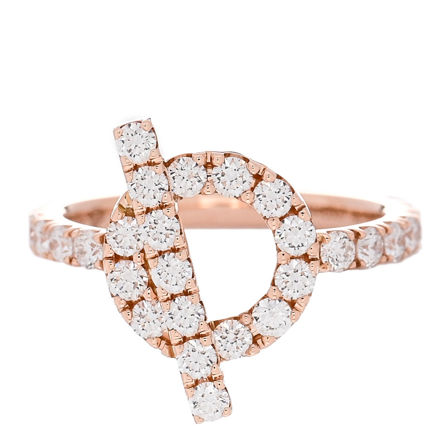 18K Rose Gold Diamond Finesse Ring 49 4.75