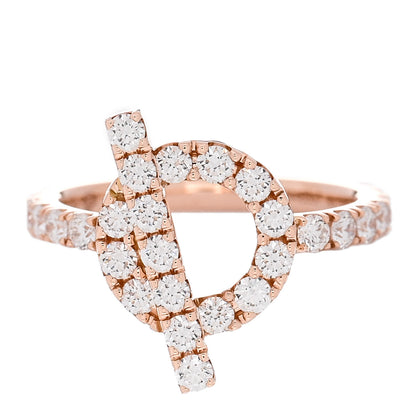 Hermes 18K Rose Gold Diamond Finesse Ring 49 4.75 1 of 7